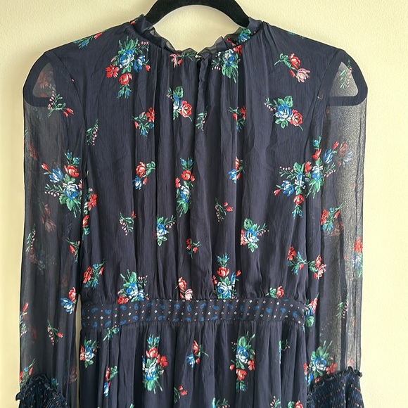 Pinko Maxi Dress Flarred Sleeves Size 4 - Picture 2 of 11